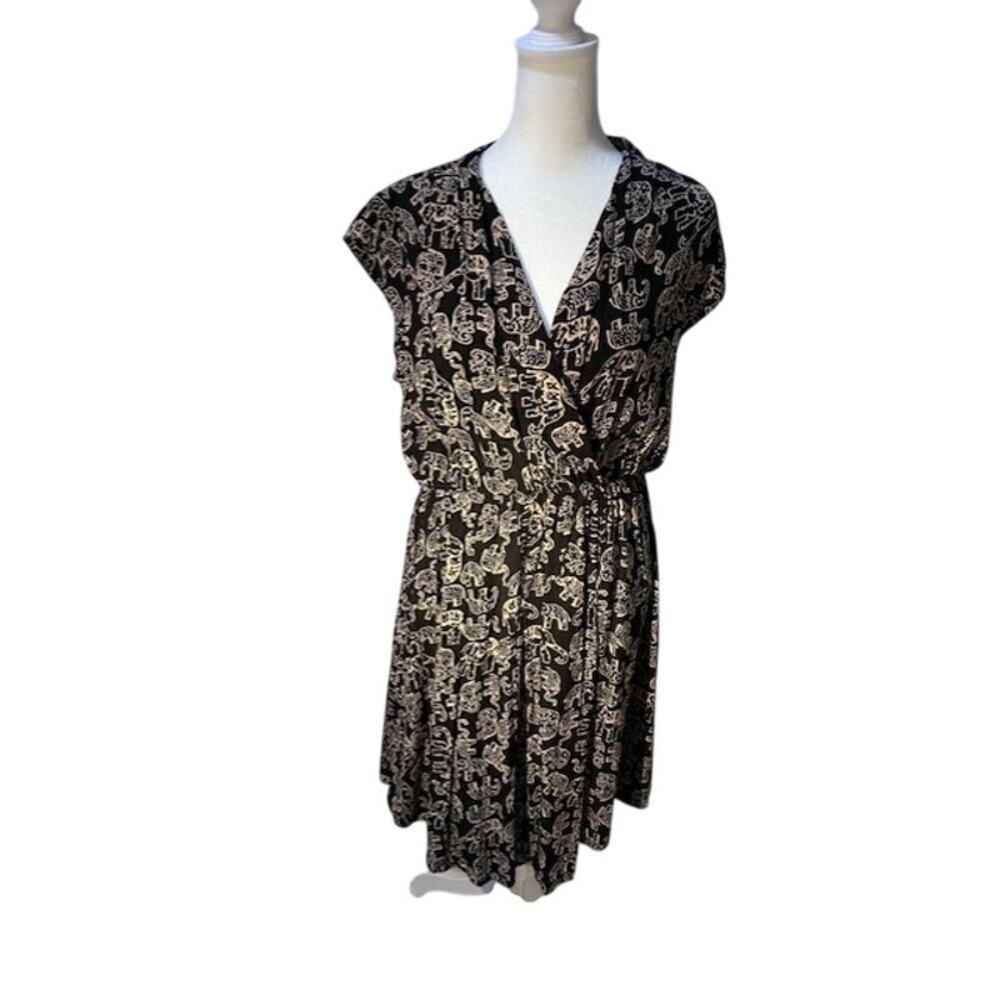 Anthropologie Maeve Elephant Print Dress Women's M Lightweight Boho Style Flowy